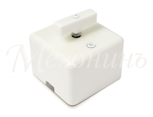 Выключатель ретро проходной фарфоровый поворотный на 2 положения, коллекция "QUADRA", цвет - белый,  GE80404-01