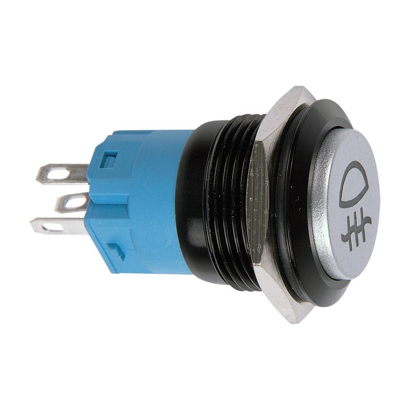 Кнопка  антивандальная Ø19 Фикс 12В (2с) ON-OFF зеленая (Противотуманки)  REXANT - Фото 2