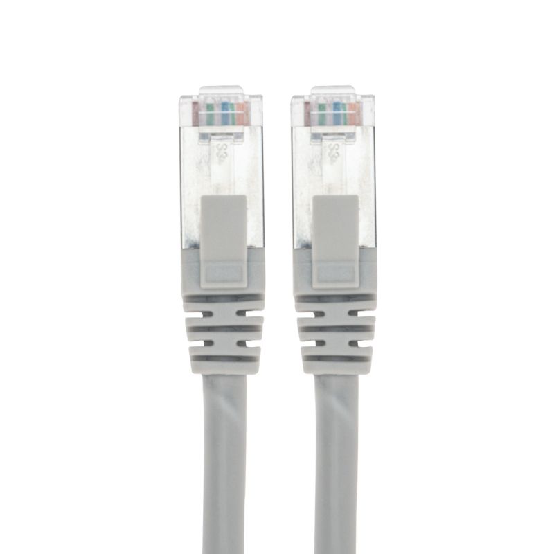 Патч-корд F/UTP, CAT 6, RJ45-RJ45, 26AWG, LSZH, серый, 0,5м REXANT - Фото 2
