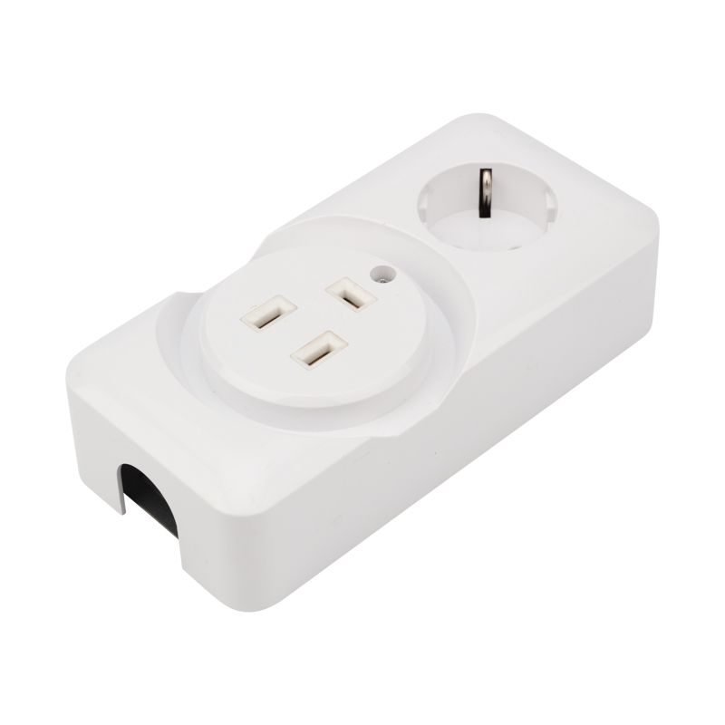 Розетка РШ/Евро двойная для электрической плиты 32А/16A, 250В, 2Р+РЕ (ОУ) белая REXANT 11-8982