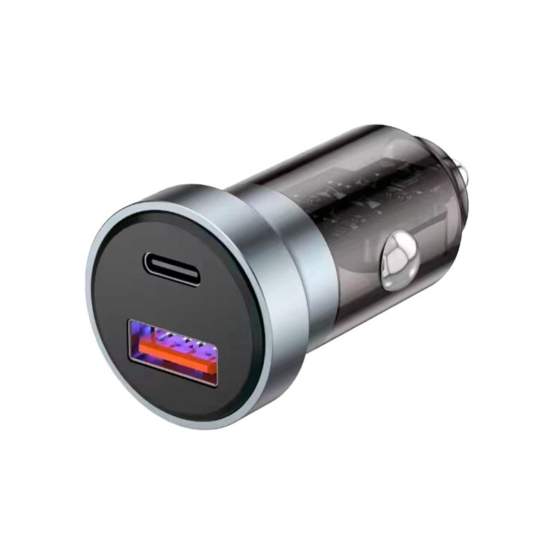 Автомобильное зарядное устройство c двумя портами (USB-A + USB-C) c LED-подсветкой, 20Вт 18-2243-5
