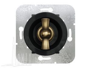 Выключатель на 4 положения, скрыт,уст,, цвет - чёрный/бронза Лахта "СенатЪ" GE35401-0536