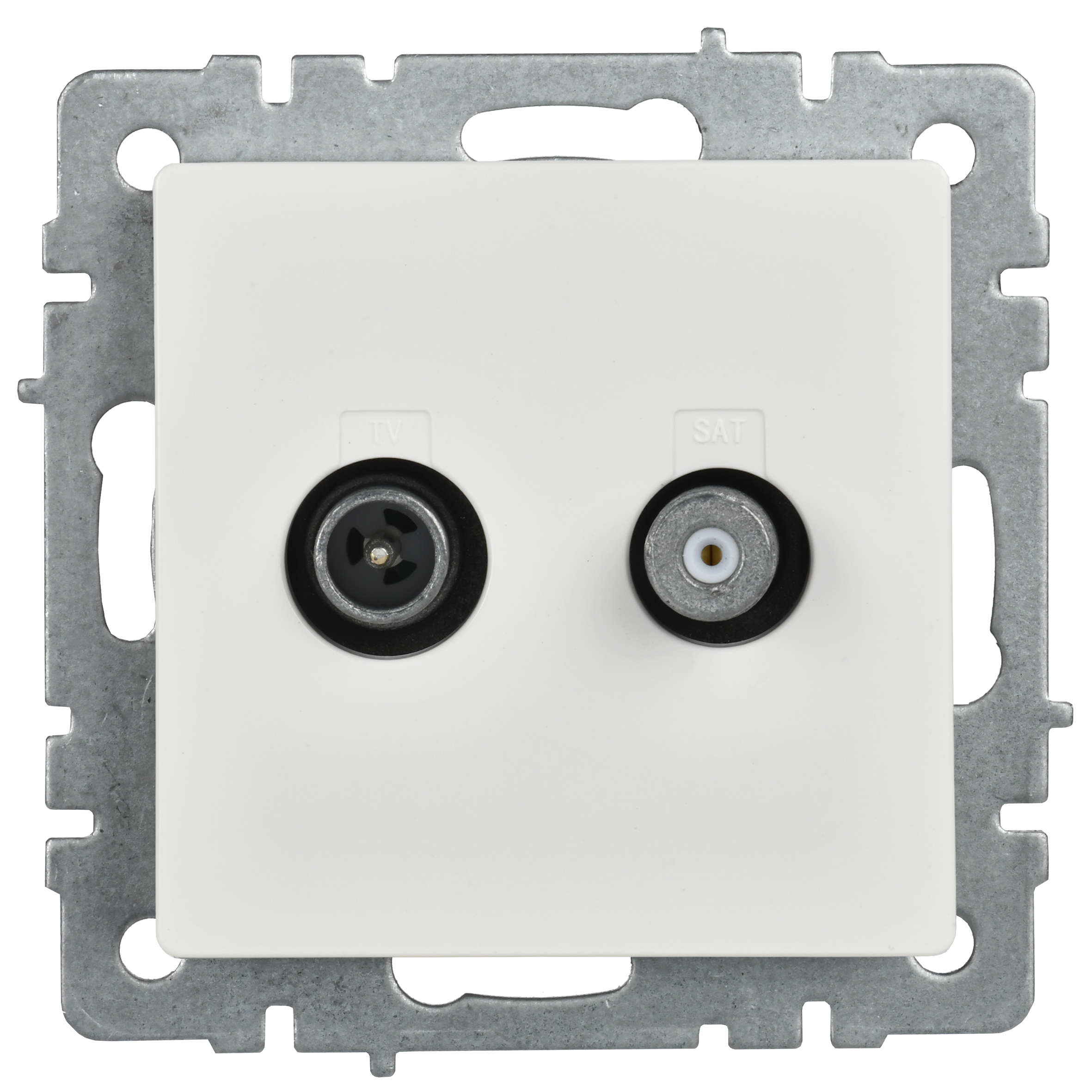 BRITE Розетка двойная TV+SAT РТВ/РСп12-БрБ белый IEK - Фото 5