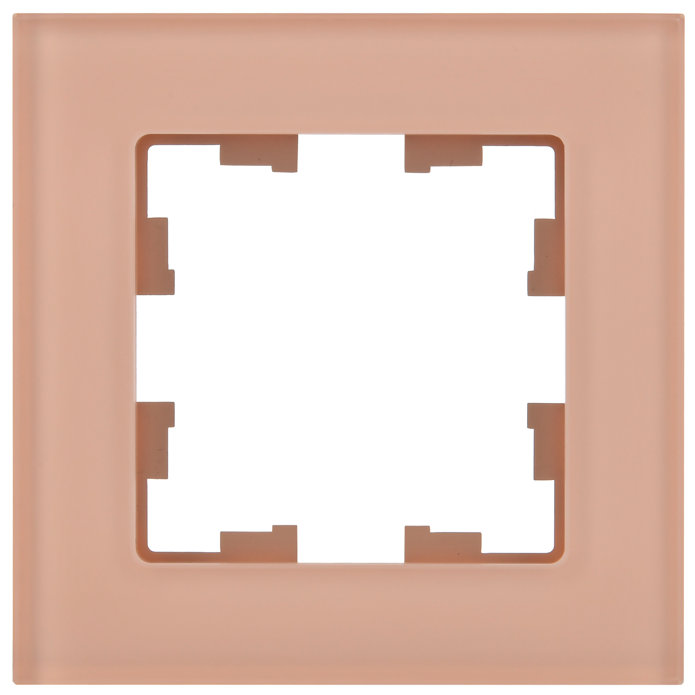 BRITE Рамка 1-местная РУ-1-2-БрП стекло персиковый матовый IEK - Фото 6