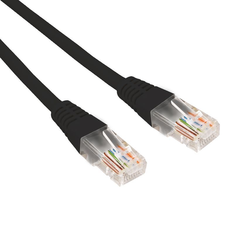 Патч-корд U/UTP, CAT 6, RJ45-RJ45, 26AWG, LSZH, черный, 0,3м REXANT 02-0292-03