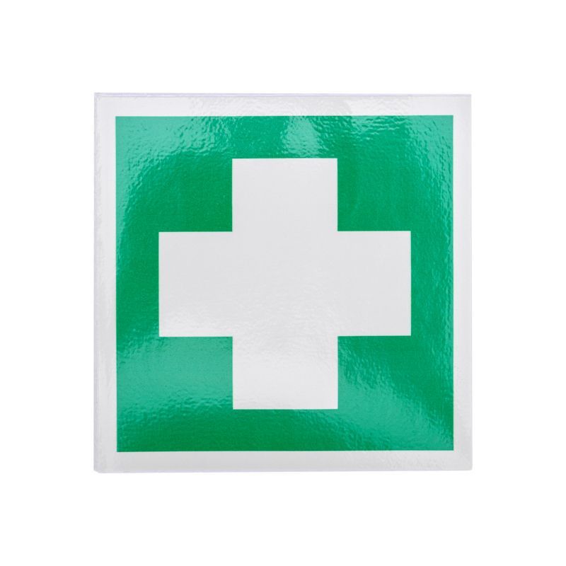 Наклейка знак медицинского  назначения "Аптечка первой медицинской помощи"100*100 мм Rexant 56-0070