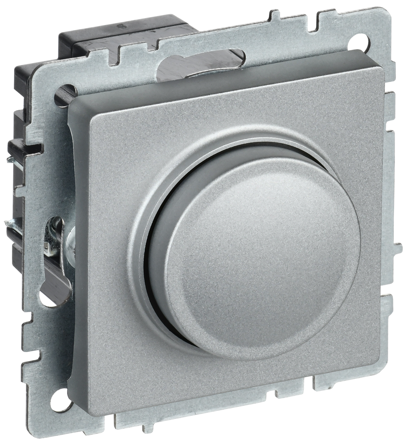 BRITE Светорегулятор поворотно-нажимной 600Вт СС10-1-0-БрА алюминий IEK BR-D20-0600-K47