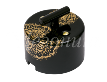 Выключатель ретро фарфоровый поворотный на два положения, CILINDRO, коллекция "ИМПЕРАТОРСКАЯ" , цвет