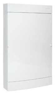 Щит комбинированный "Unix" прозрачная дверь (2х18 (36) модулей + 1 монтажная плата) 4 габарит 651x396x112 IP40 ux-2x18+1m-n