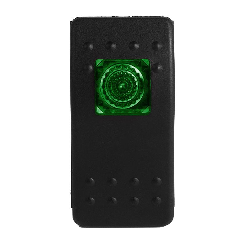 Выключатель клавишный 12V 35А (4с) ON-OFF зеленый с подсветкой (RK1-06N) REXANT - Фото 3