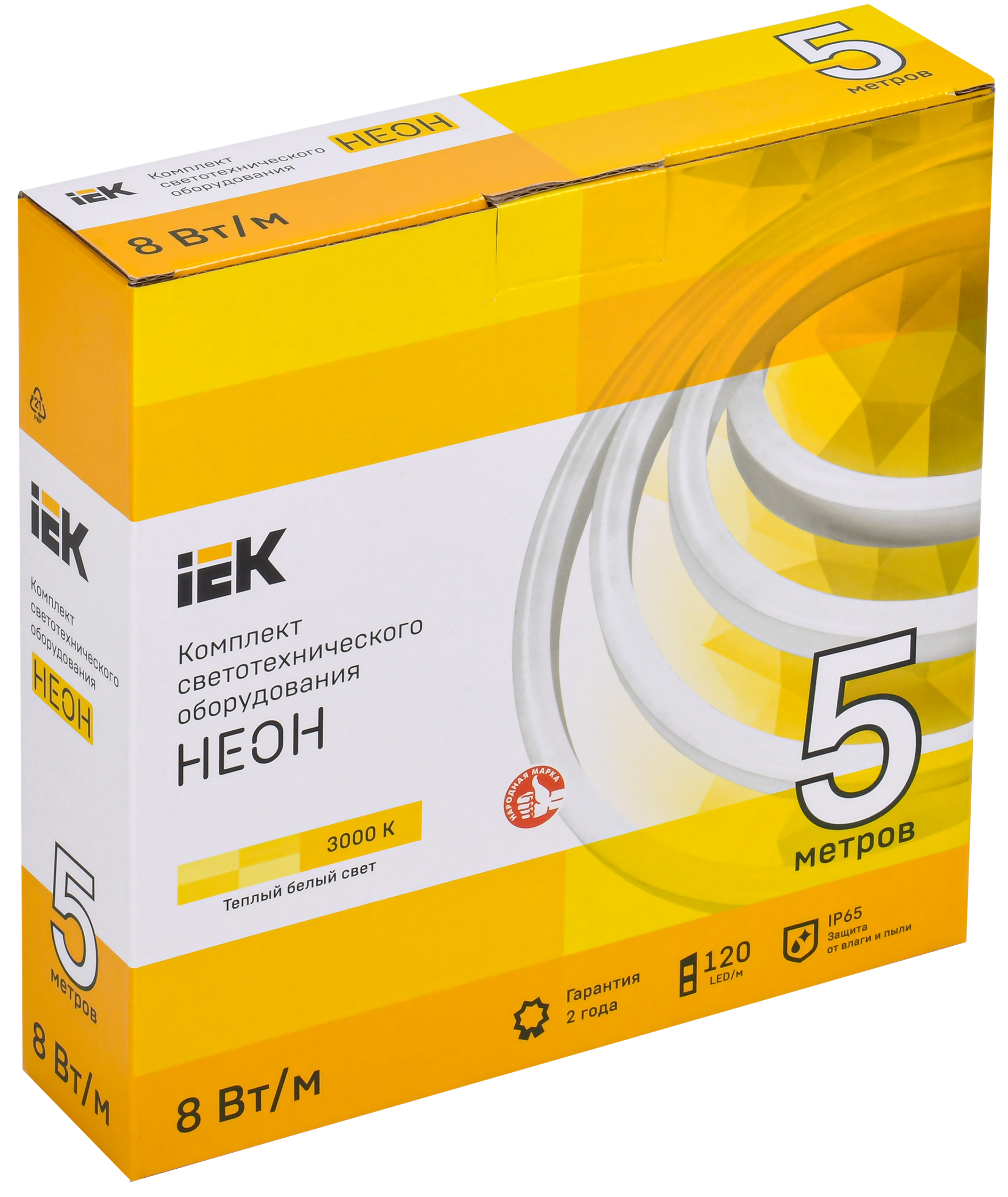 Комплект светодиодной подсветки "Неон" (лента LED 5м LSR5-2835WW120-8-IP65-220В + драйвер) IEK