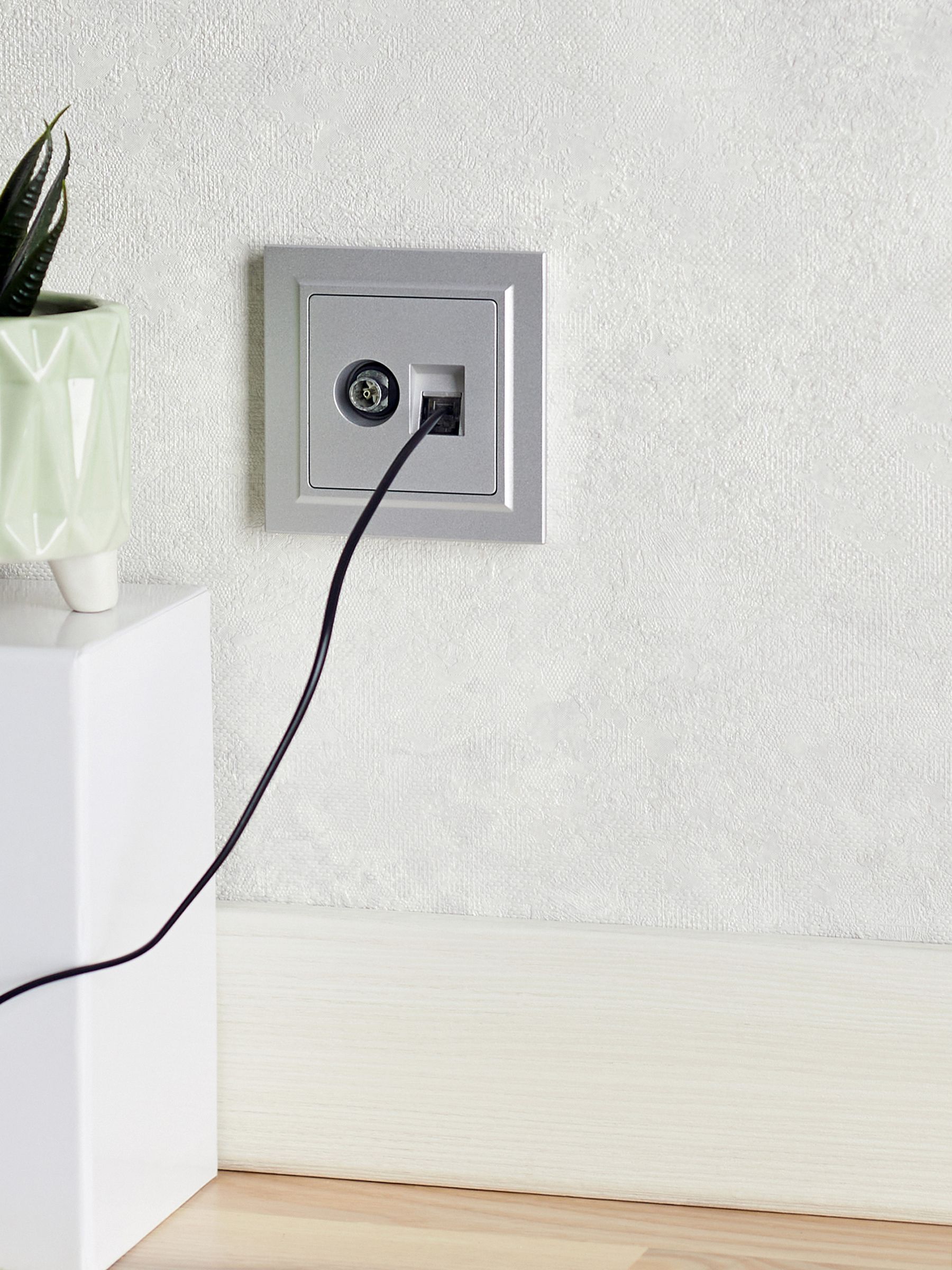 BRITE Розетка двойная TV+RJ45 кат.5E РТВ/РК12-БрА алюминий IEK - Фото 5