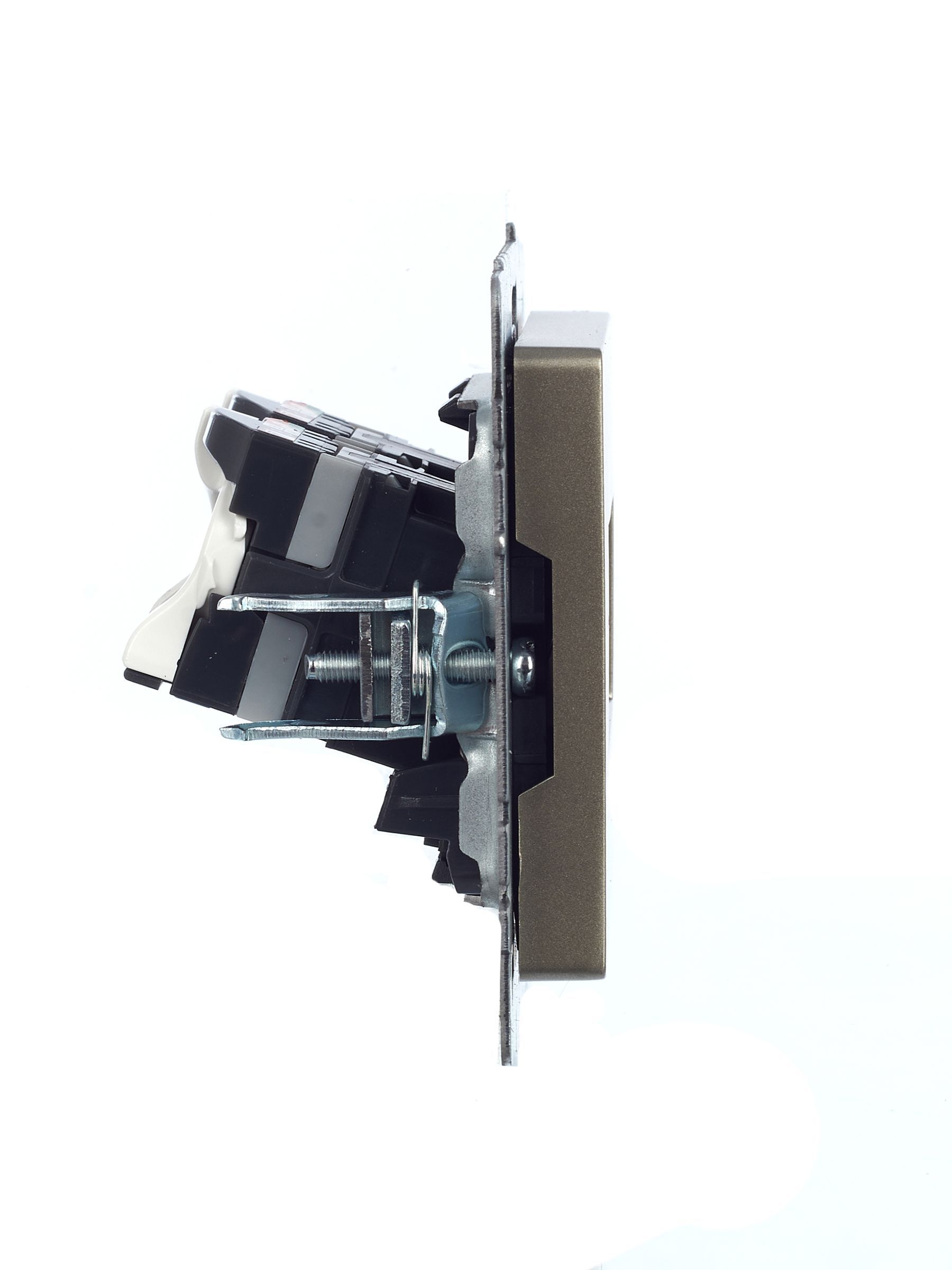 BRITE Розетка компьютерная двойная RJ45 кат.5E РК10-2-БрШ шампань IEK - Фото 2