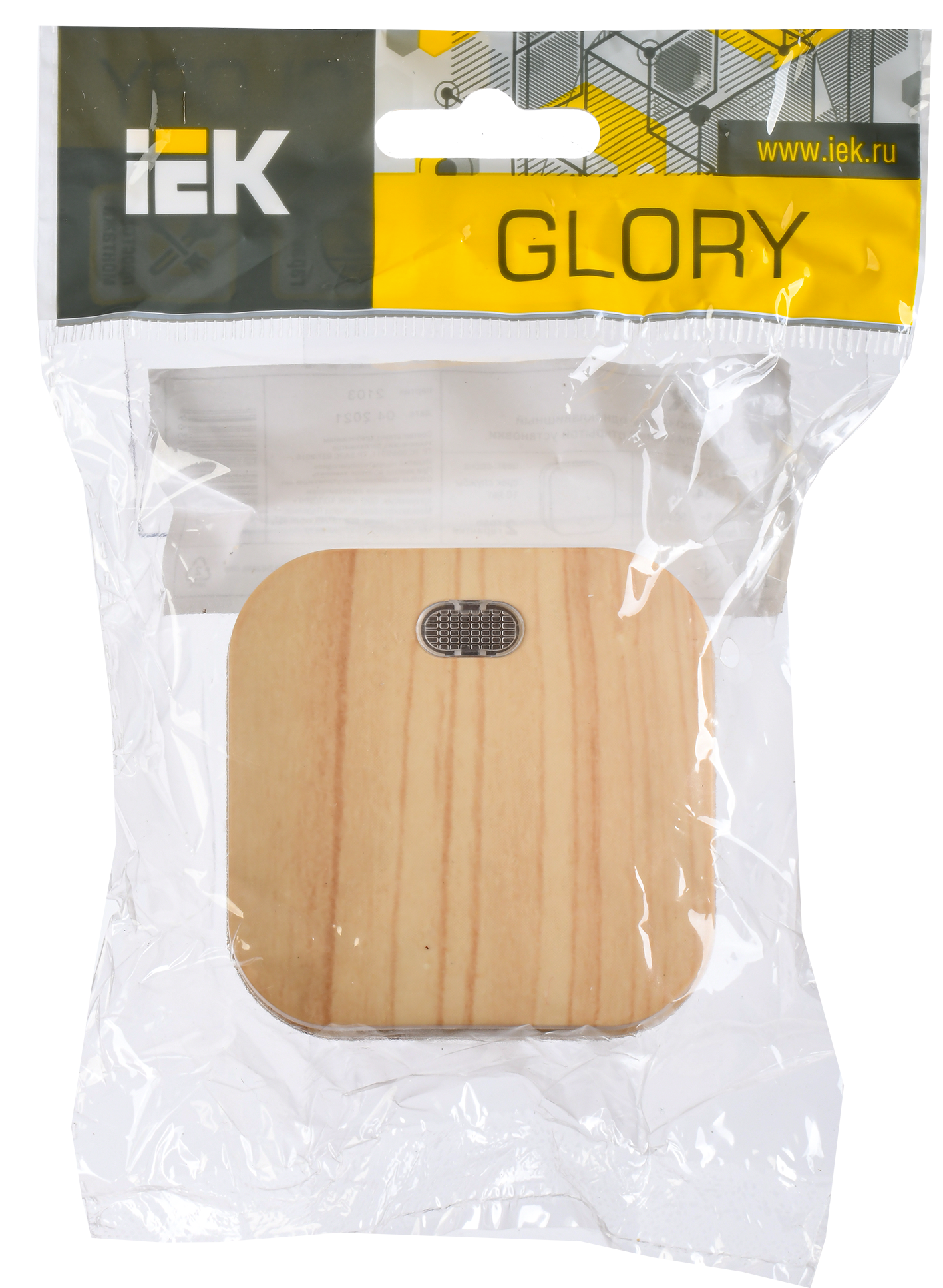 GLORY Выключатель 1-клавишный для открытой установки с индикацией ВС20-1-1-ХС сосна IEK - Фото 2
