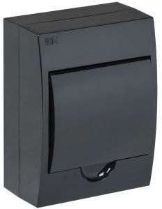 KREPTA 3 Корпус пластиковый ЩРН-П-6 IP41 черный IEK MKP12-N-06-41-K02