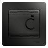 Термостат Glossa электронный для теплого пола с датчиком 10А в сборе антрацит SchE GSL000738 400338