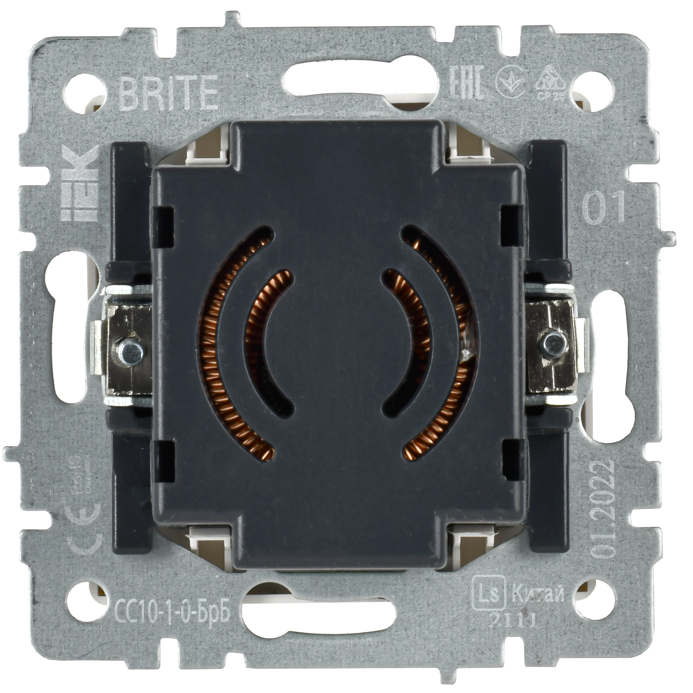 BRITE Светорегулятор поворотно-нажимной 600Вт СС10-1-0-БрБ белый IEK - Фото 4