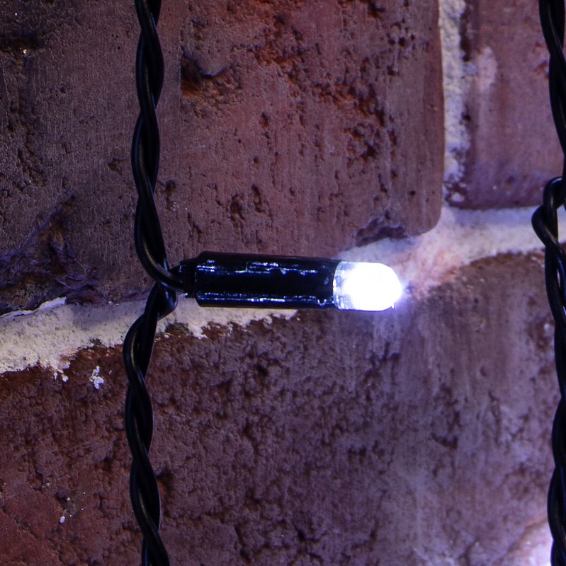 Гирлянда светодиодная Занавес 2х6м 768 LED БЕЛЫЙ черный ПВХ IP65 постоянное свечение 230В нужен блок 303-500 NEON-NIGHT - Фото 3
