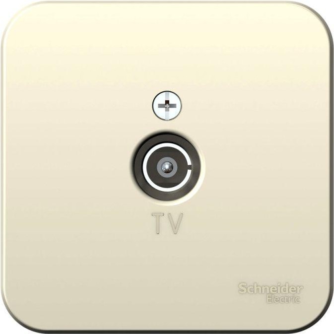 Розетка телевизионная TV ОП Blanca коннектор с изолир. пластиной молочн. SE BLNTA000012 - Фото 2