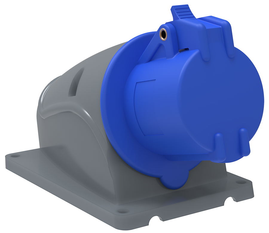 MAGNUM Розетка стационарная ССИ-113 16А-6ч/200-250В 2P+PE IP44 IEK