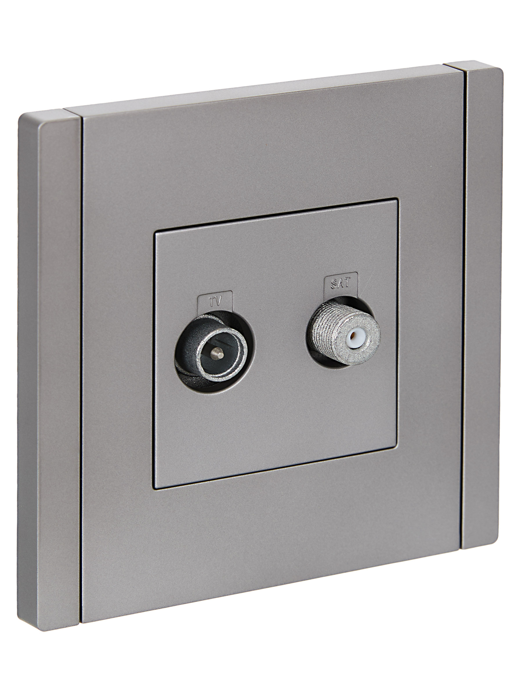 FORTE&PIANO Розетка двойная TV+SAT FP538 сталь IEK FP-AF20-O-K46
