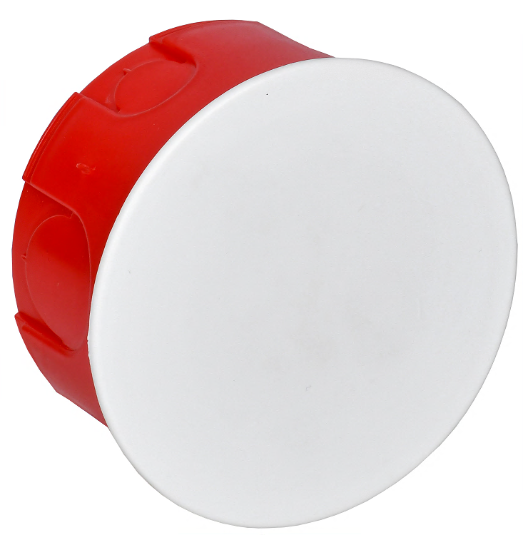 Коробка распаячная КМ41007 для твердых стен безгалогенная (HF) D=80х40мм с крышкой IEK UKT11-080-040-000