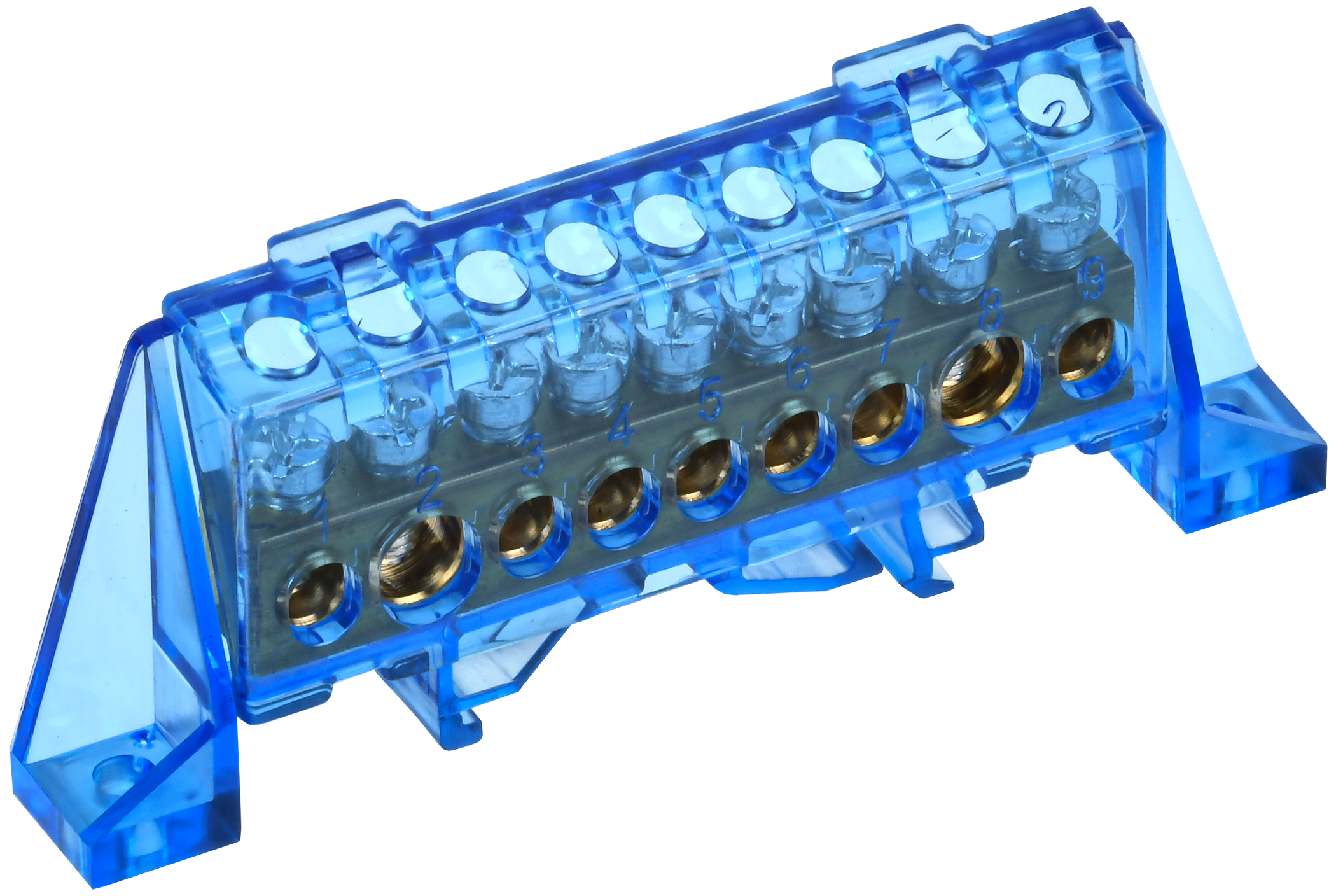 TEKFOR Шина N "ноль" в комбинированном DIN-изоляторе "Стойка" 8х12-9-С IEK TF-NN20-09-DP-K07