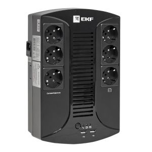 ИБП E-Power Home 800 ВА , 480Вт, 6хSchuko, 2xUSB Charger, USB,RJ11 SSW-800
