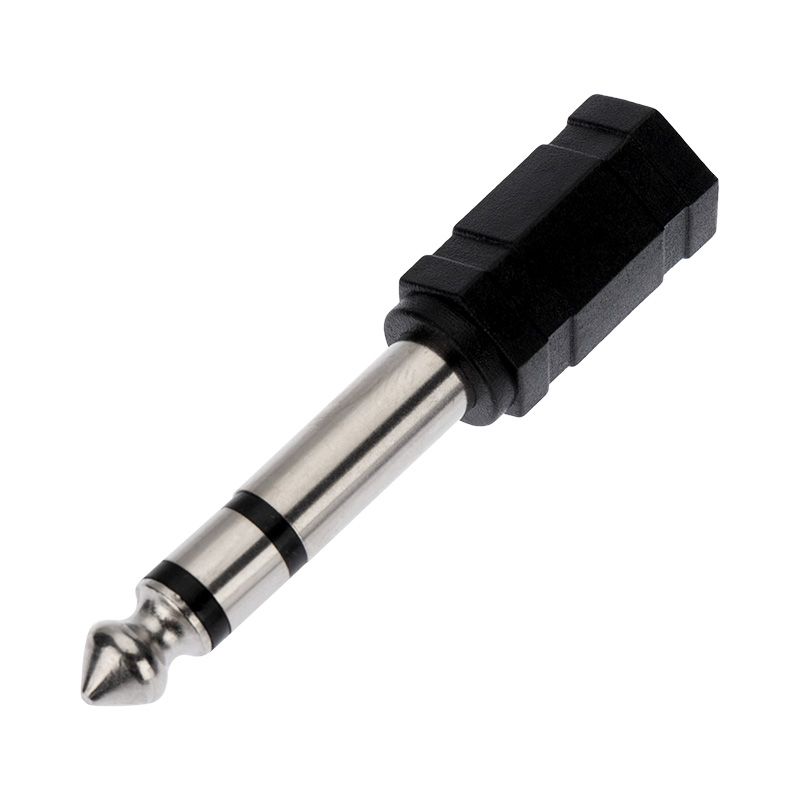 Переходник 6,3мм стерео штекер - 3,5мм стерео гнездо, пластик REXANT 14-0202