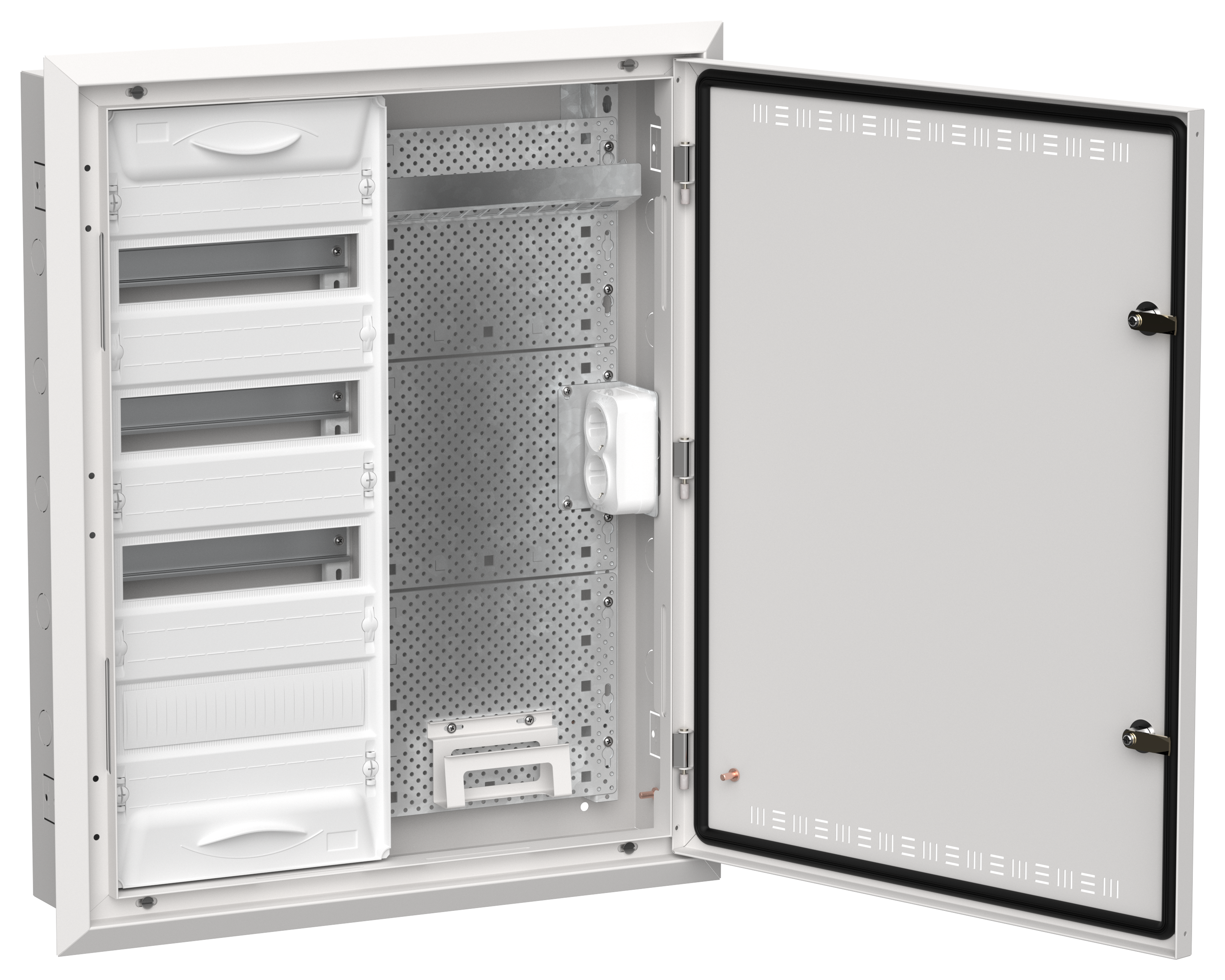 TITAN 5 Корпус комбинированный ЩРв-48 (2х48) 755х625х130мм IP30 белый IEK