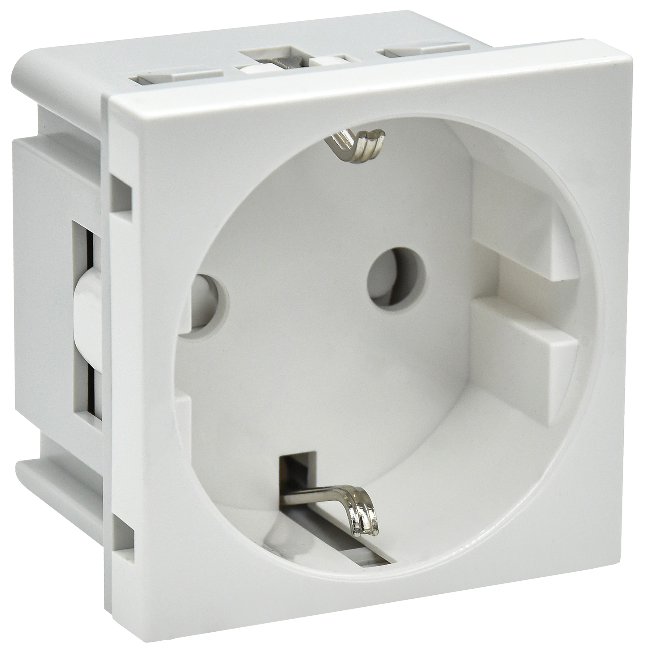 PRIMER РКС-20-30-П-К Розетка с заземляющим контактом защитной шторкой и винтовым зажимом (2 модуля) белая IEK PR-KK40D-RSZH-2-2-K01