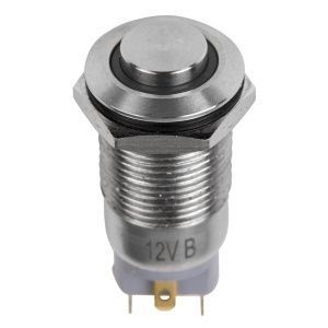 Кнопка  антивандальная Ø12 12В Фикс (2с) ON-OFF красная (A-12-C2) REXANT (в упак. 1шт.) - Фото 2