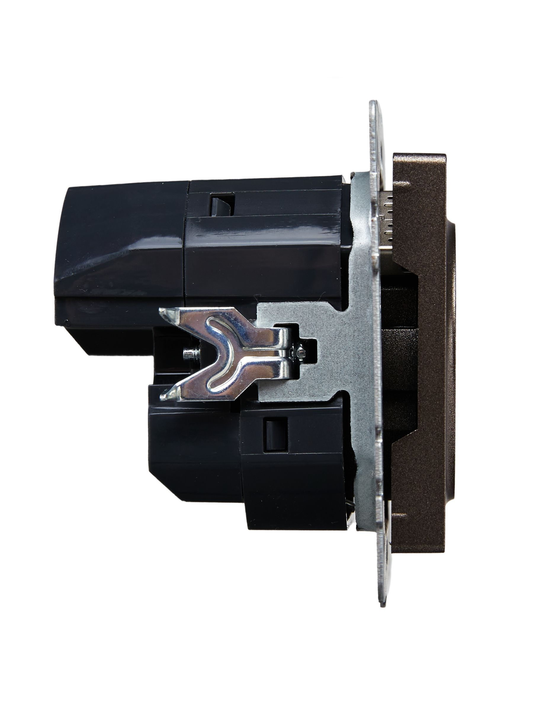 BRITE Розетка 1-местная с заземлением с защитными шторками 16А с USB A+A 5В 2,1А РЮш10-1-БрТБ темная бронза IEK - Фото 6