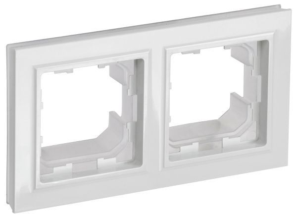 BRITE Рамка 2-местная IP44 РУ-2-БрБ-44 белый IEK BR-M22-44-K01