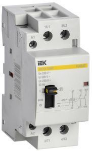 Контактор модульный с ручным управлением КМ63-20МР AC KARAT IEK MKK12-63-20