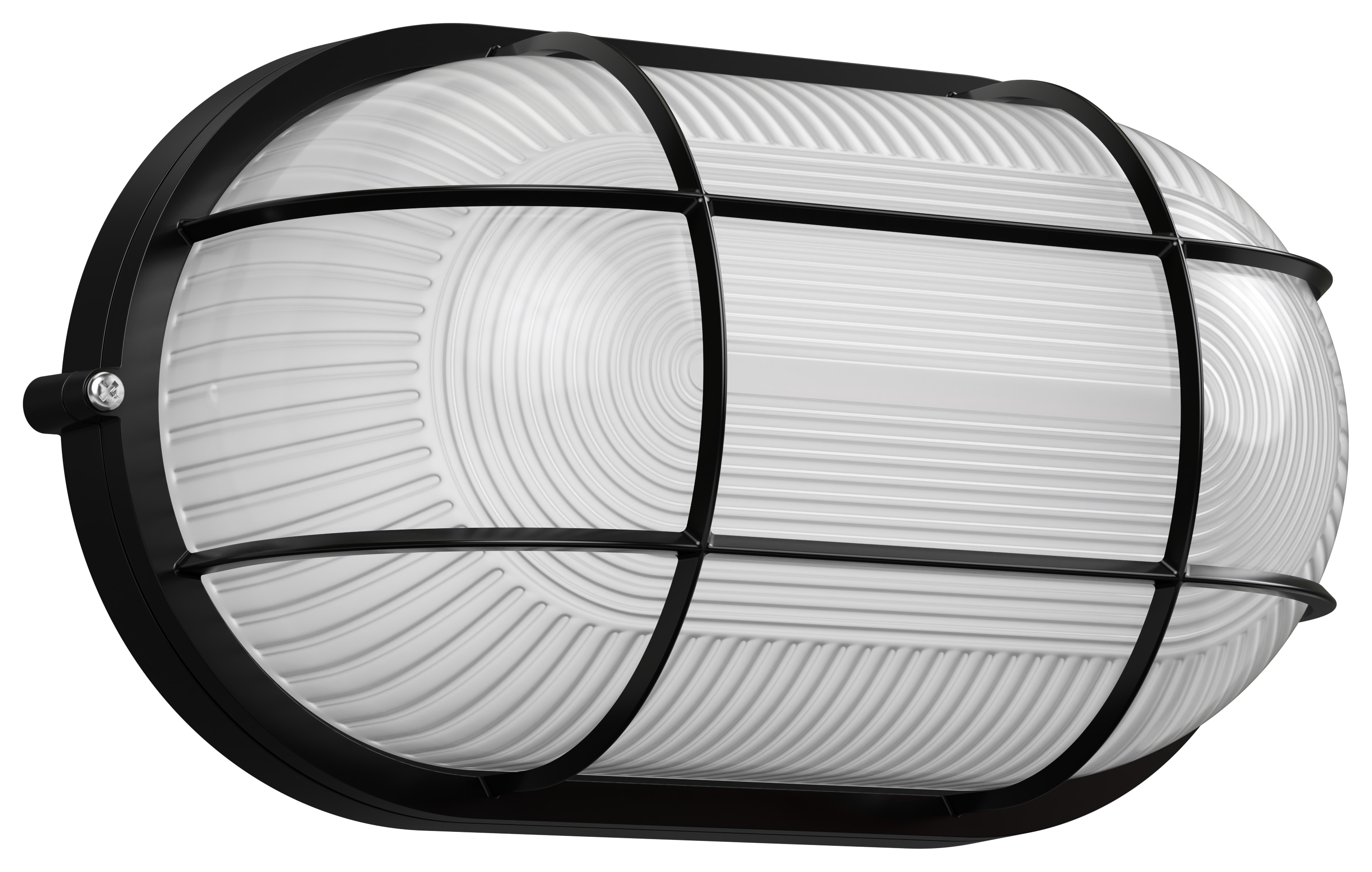 Светильник НПП1202 овал с решеткой 100Вт IP54 черный IEK LNPP0-1202-1-100-K02