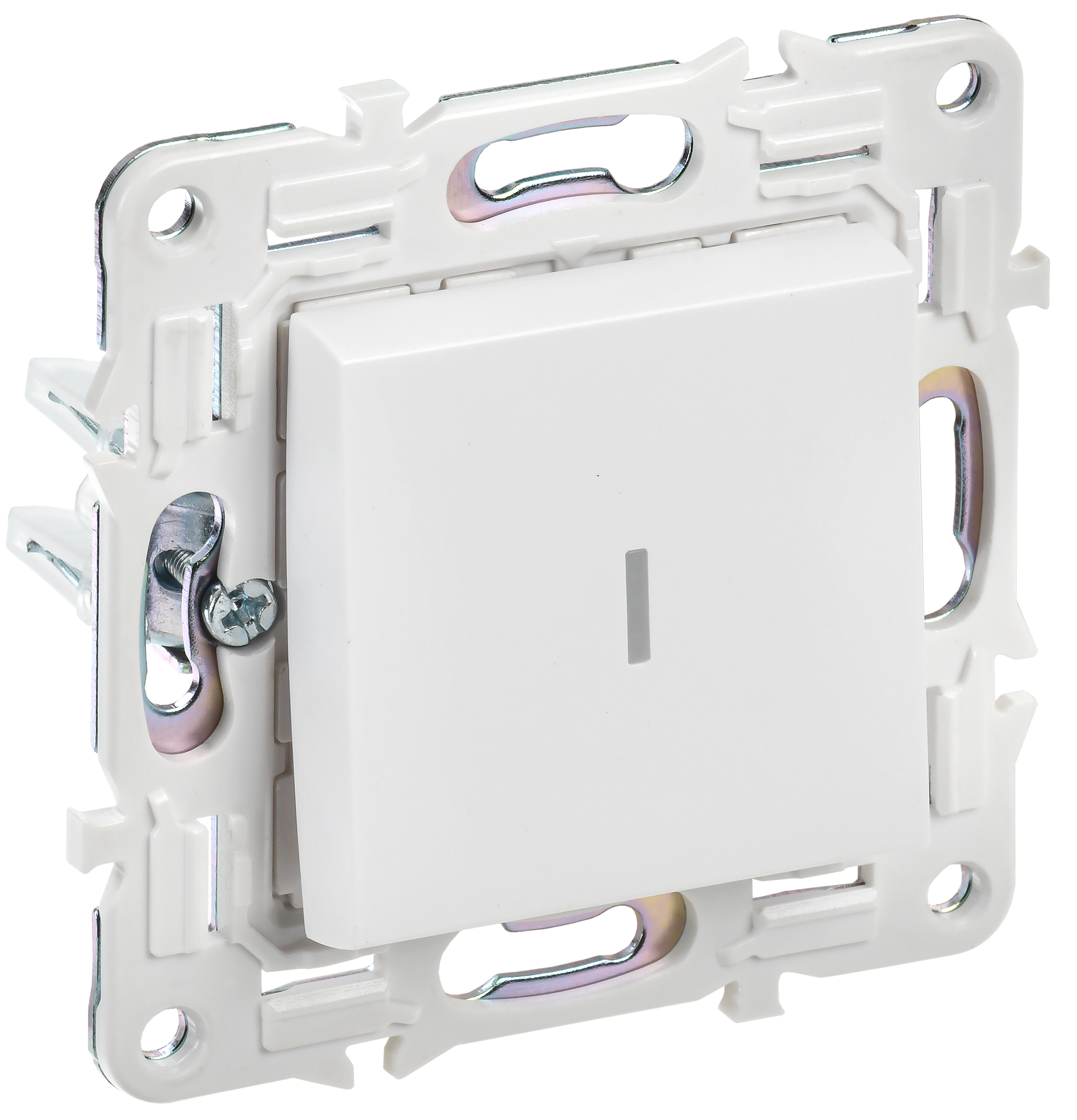 SKANDY Выключатель 1-клавишный с индикацией 10А SK-V07W арктический белый IEK SK-V10-1-10-K01