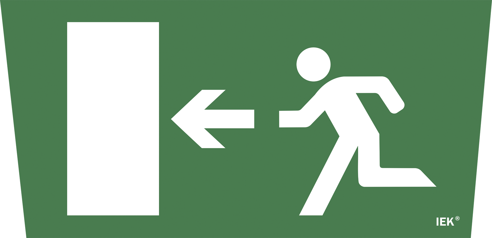 Этикетка самоклеящаяся 310х280мм "Выход/стрелка налево" IEK LPC10-1-31-28-VNAL