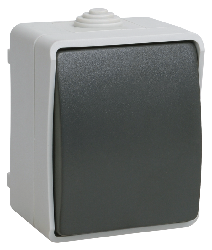 FORS Выключатель кнопочный для открытой установки 10А IP54 ВСк20-1-0-ФСр серый IEK EVS13-K03-10-54-DC