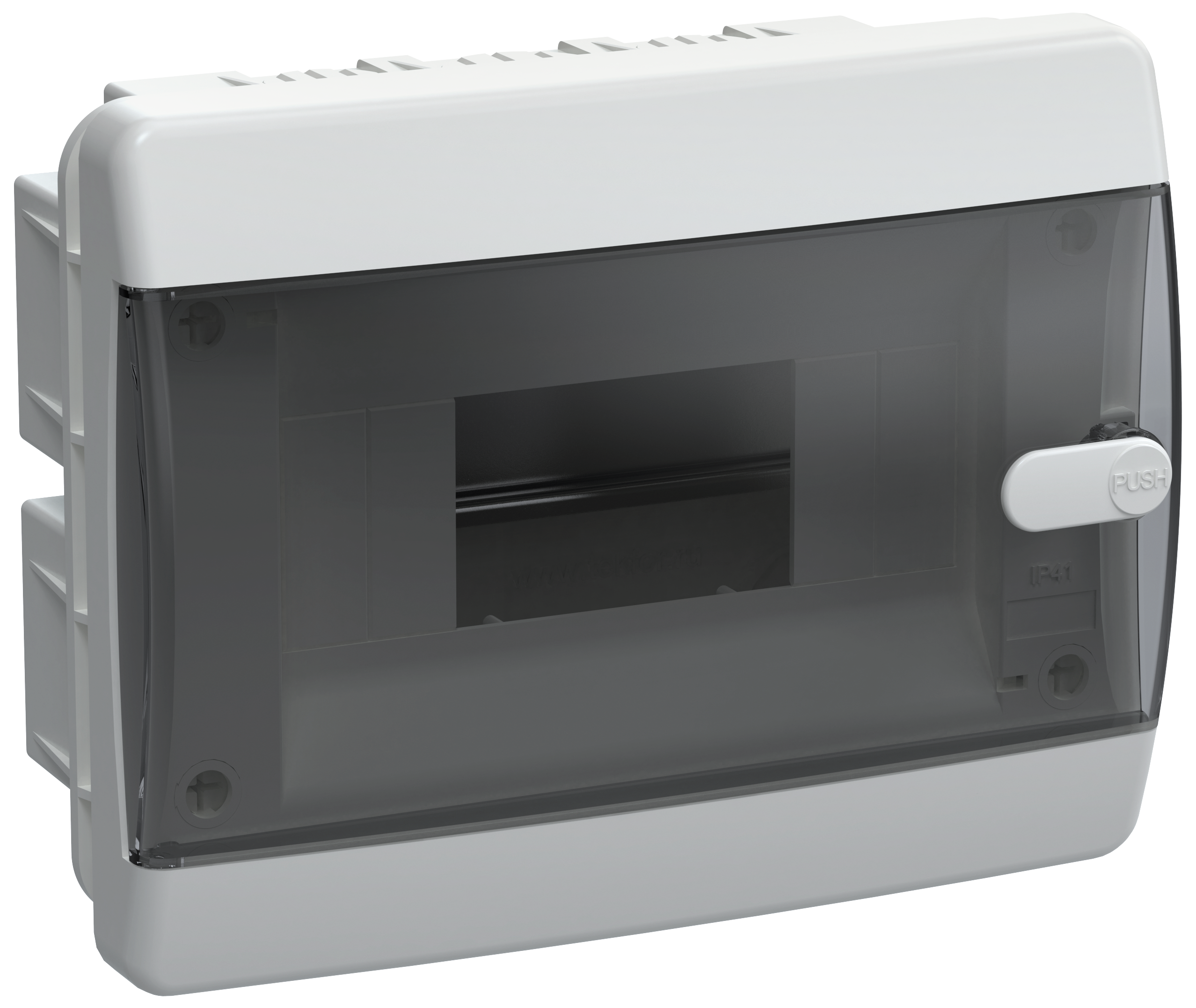 UNION Compact Корпус пластиковый ЩРВ-П-8 IP41 черная прозрачная дверь IEK