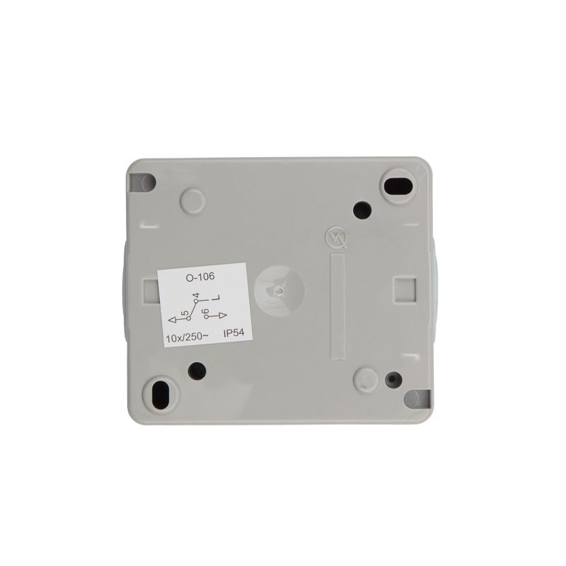 Выключатель одноклавишный INDUSTRIAL IP54 о/у, серый KRANZ - Фото 4