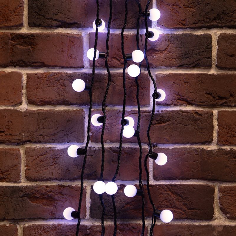 Гирлянда светодиодная Мультишарики Ø23мм 10м 80 LED БЕЛЫЙ черный ПВХ IP65 постоянное свечение 230В нужен блок 303-500 NEON-NIGHT 303-515