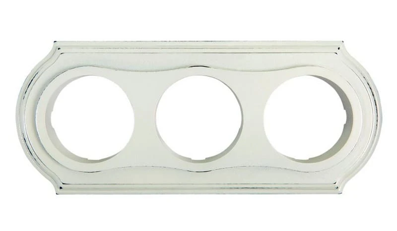 Рамка  трехместная "Элегант" , цвет - белый прованс, ТМ "МезонинЪ" GE70703-37 - Фото 2