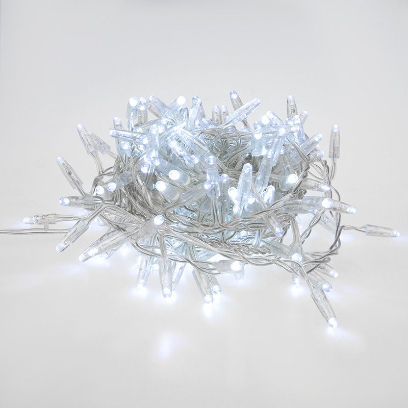 Гирлянда светодиодная Кластер 10м 400 LED БЕЛЫЙ прозрачный ПВХ IP65 постоянное свечение 230В нужен блок 303-500-1 NEON-NIGHT - Фото 3