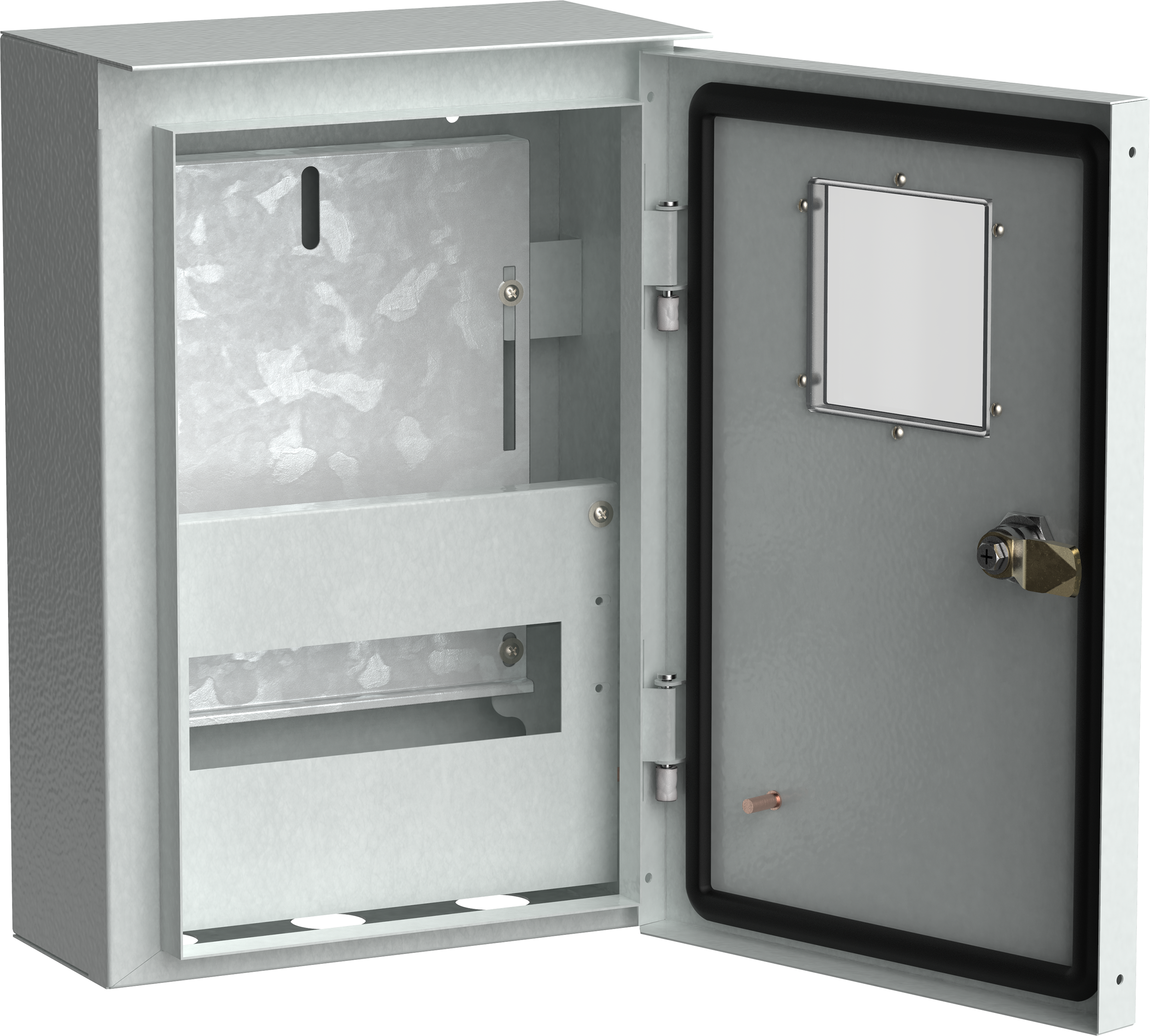 TITAN Корпус металлический коттеджный ЩУРн-1/9 (370х250х135мм) У1 IP54 IEK MKM24-N-009-54-ZO