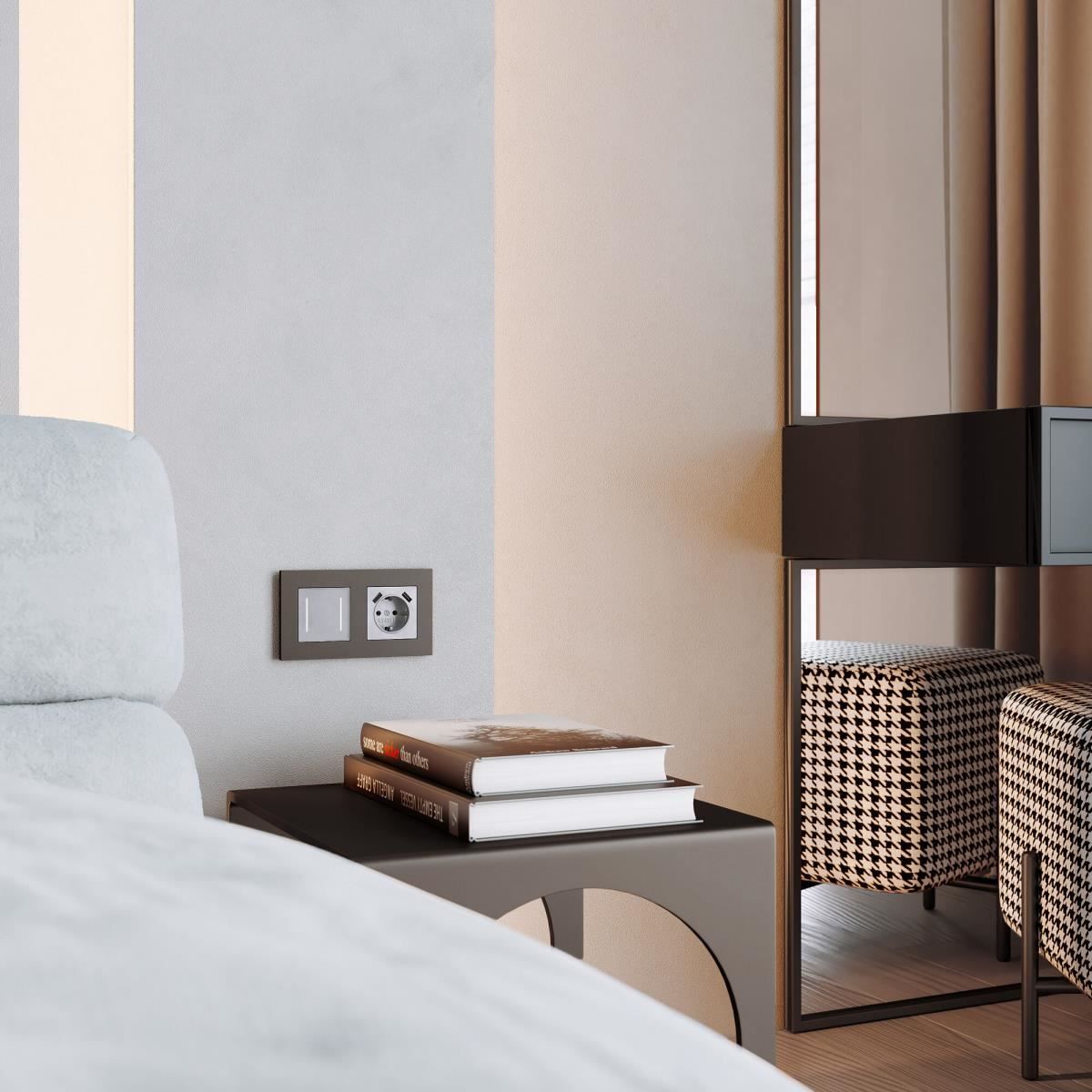 Рамка на 2 поста Slab (бронза матовый) Werkel - Фото 2