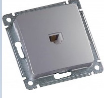 MASTER серебро Розетка комп. 1*RJ45 РСК-400-06 РСК-400-06