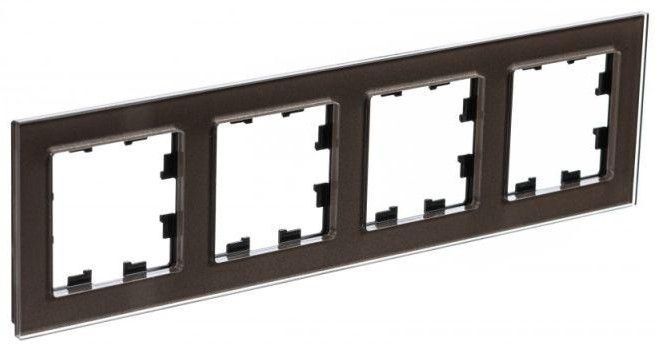 Рамка 4-м AtlasDesign Nature стекло мокко SE ATN320604