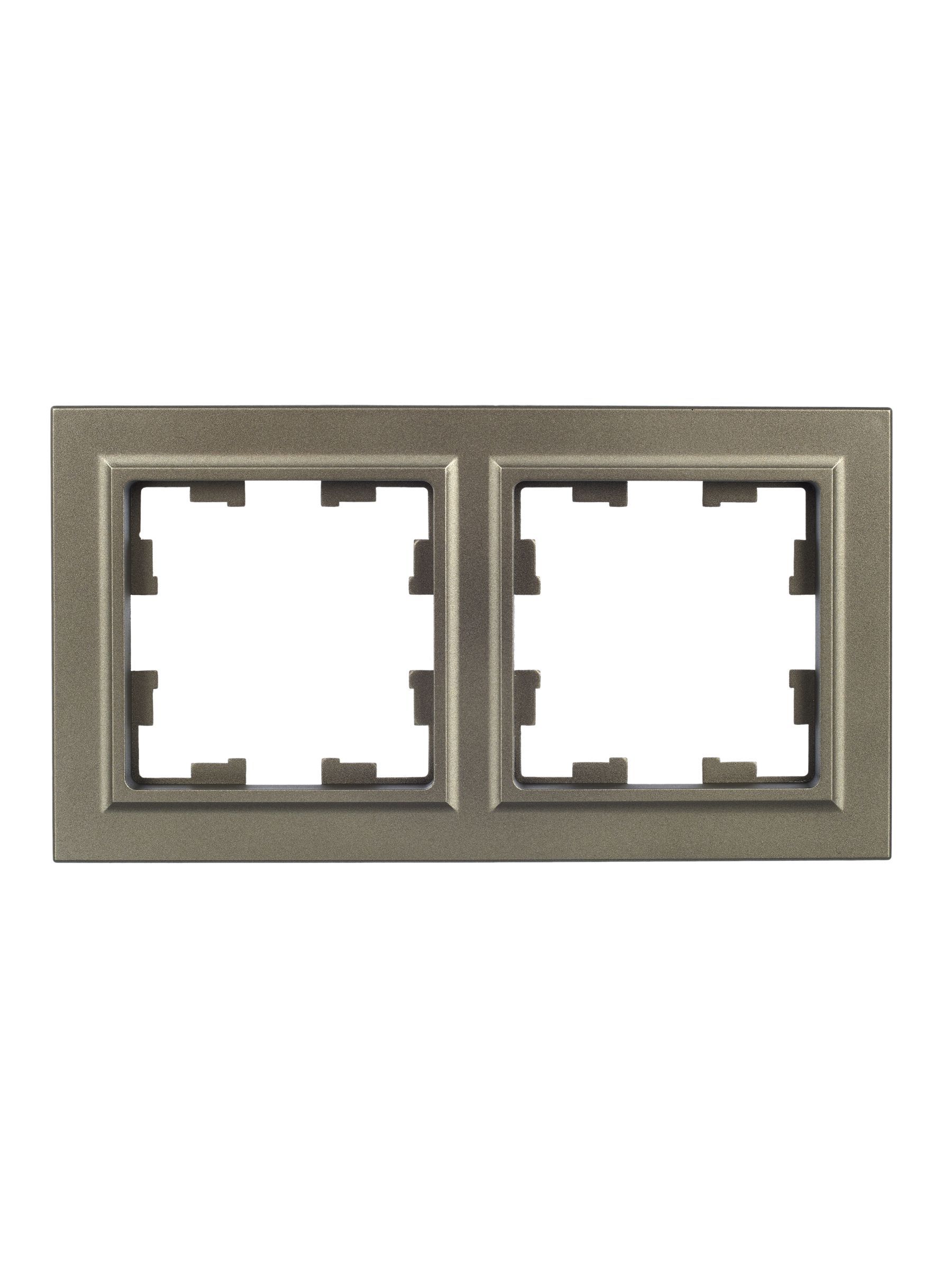 BRITE Рамка 2-местная РУ-2-БрШ шампань IEK - Фото 5