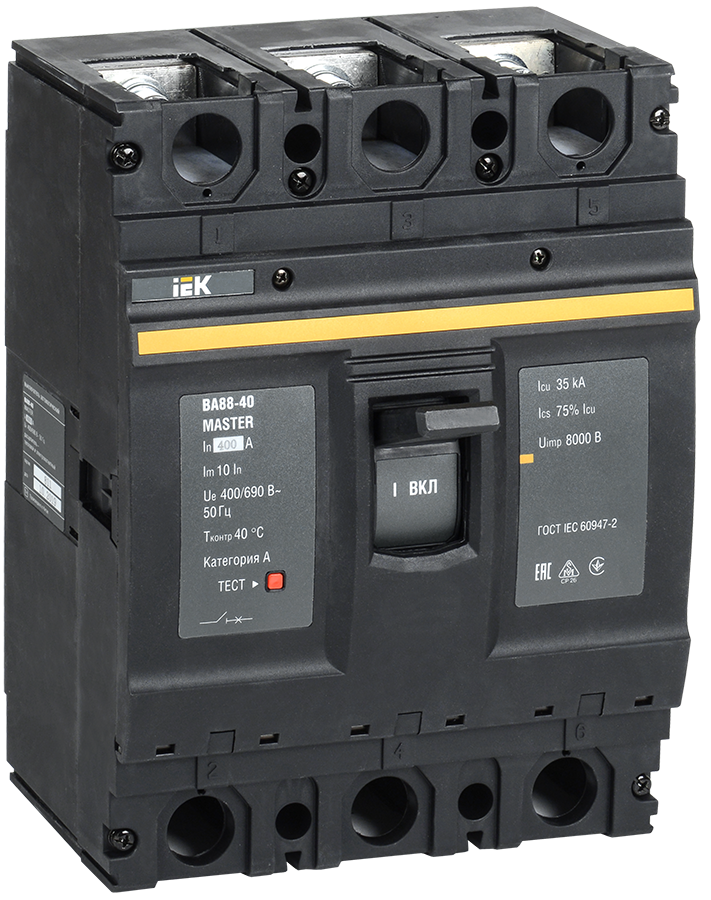 Выключатель автоматический ВА88-40 3Р 400А 35кА MASTER IEK SVA50-3-0400-02